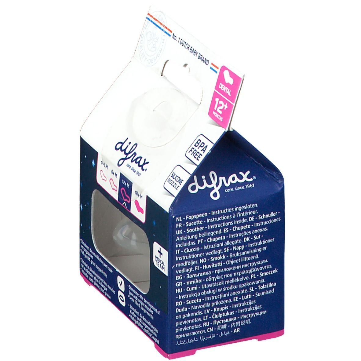 Difrax Soother Dental Night +12m