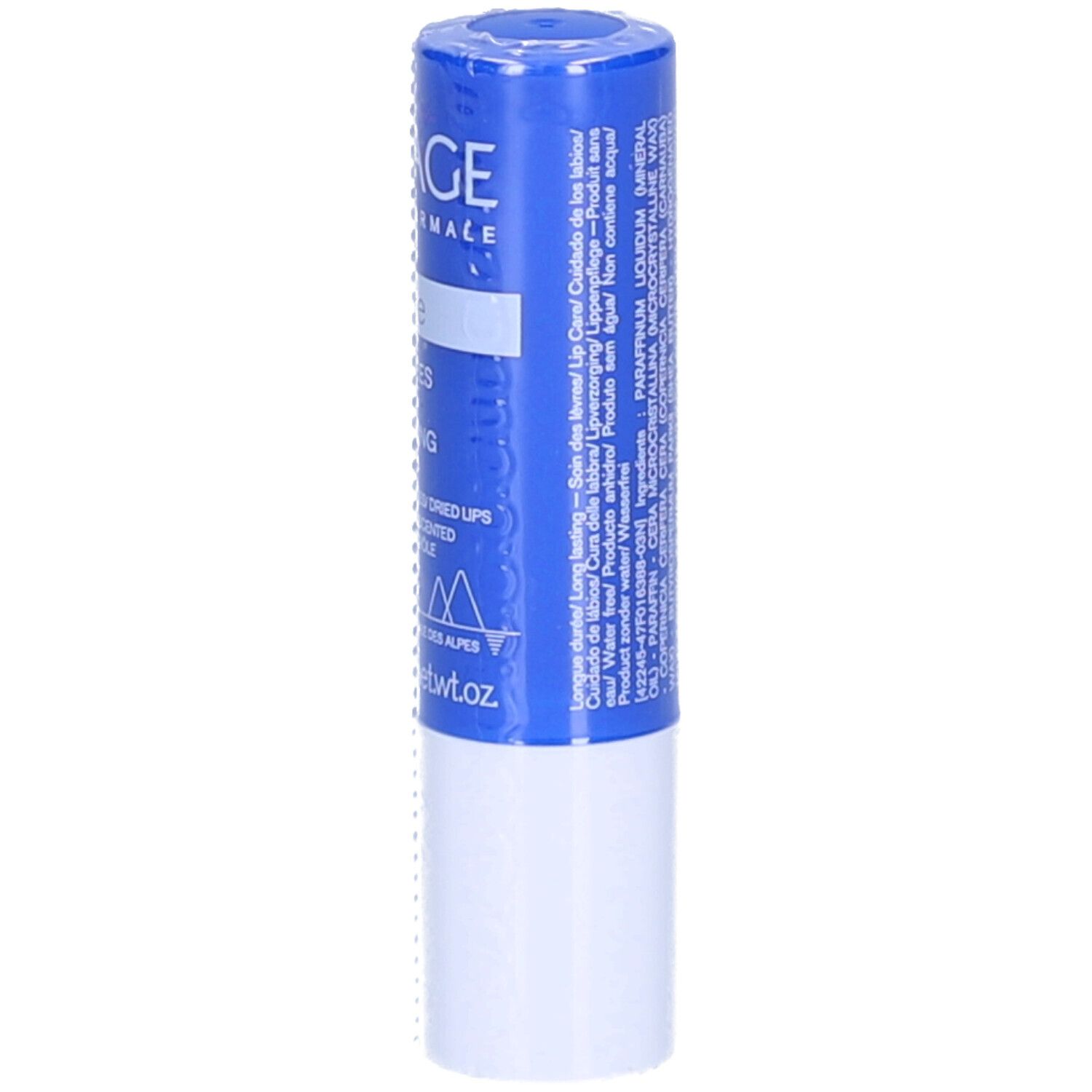 Stick labbra blu. URIAGE Xémose Stick Lèvres Hydratant. 4g. 0,14 oz. Parte bianca.