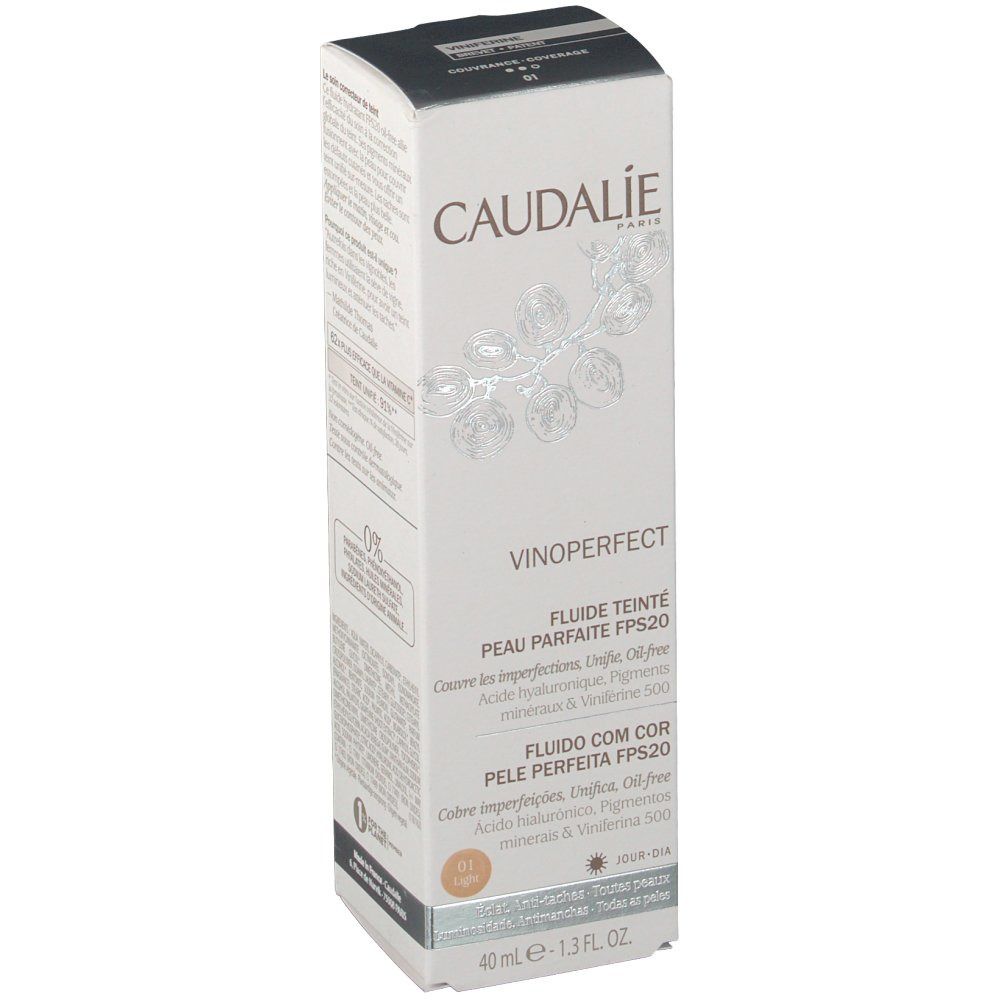 Caudalie Vinoperfect Fluido Colorato Pelle Perfetta SPF20 Light