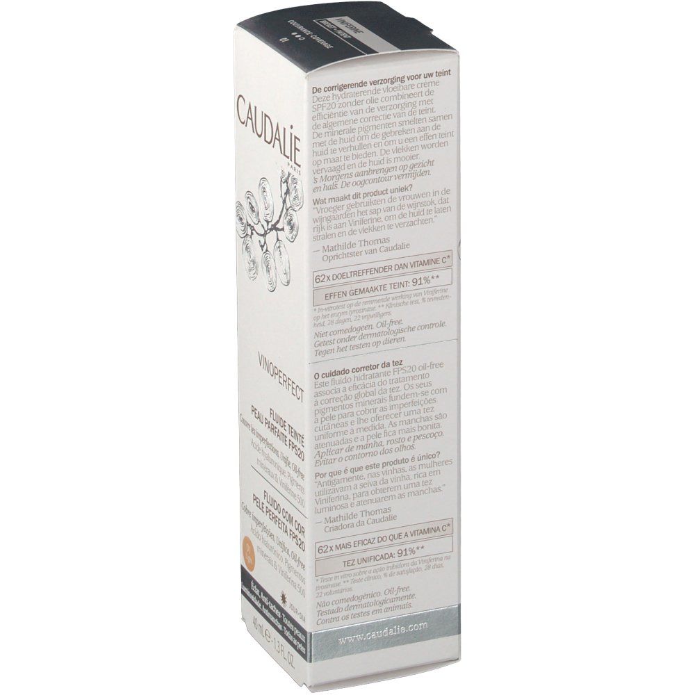 Caudalie Vinoperfect Fluido Colorato Pelle Perfetta SPF20 Light