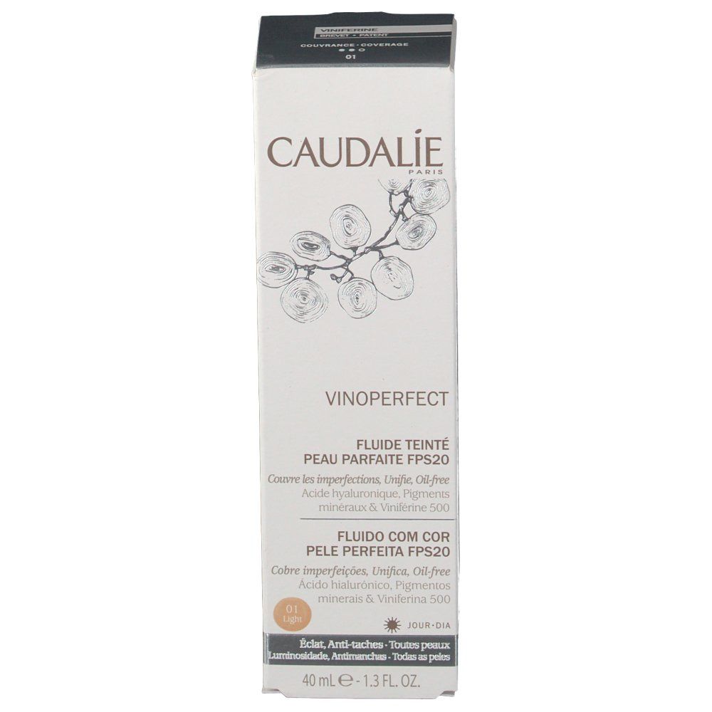 Caudalie Vinoperfect Fluido Colorato Pelle Perfetta SPF20 Light