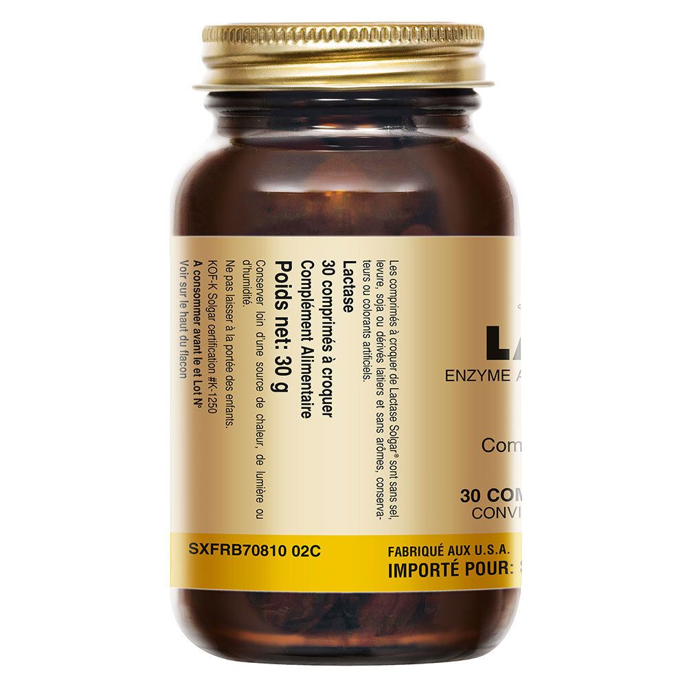 Retro del flacone di vetro marrone con etichetta. Contiene informazioni sugli ingredienti e sul produttore.