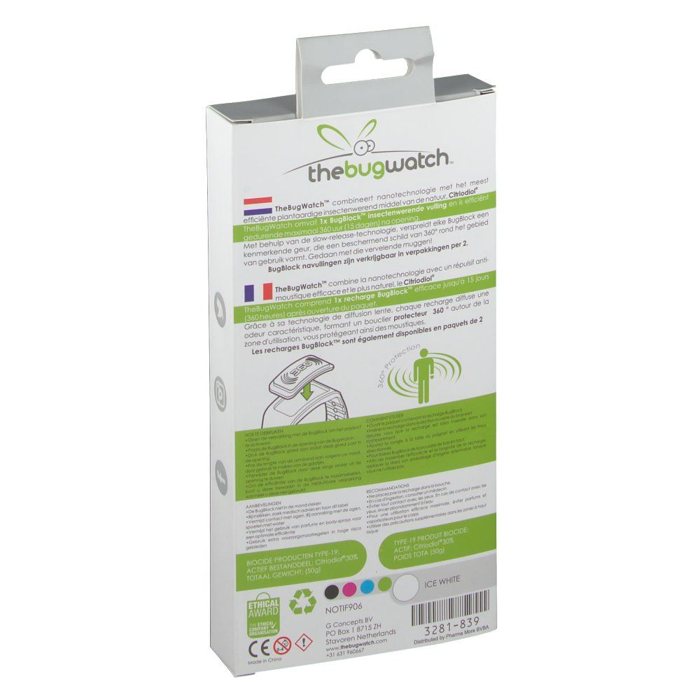 Bug Watch Bracelet Anti-Mosquito Ice White