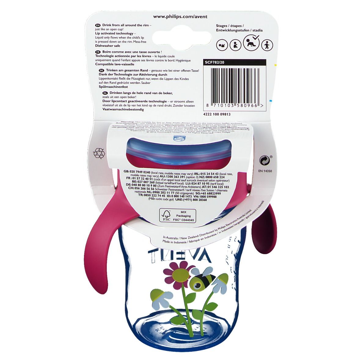 Avent Grow-Up Cup Pink/Blue 9Months+