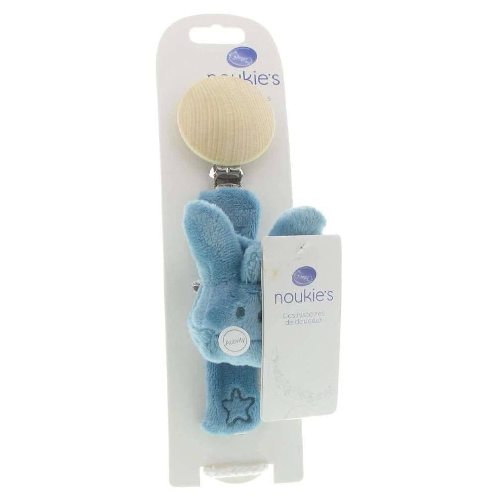 Noukies Pacifier Holder Paco Turquoise