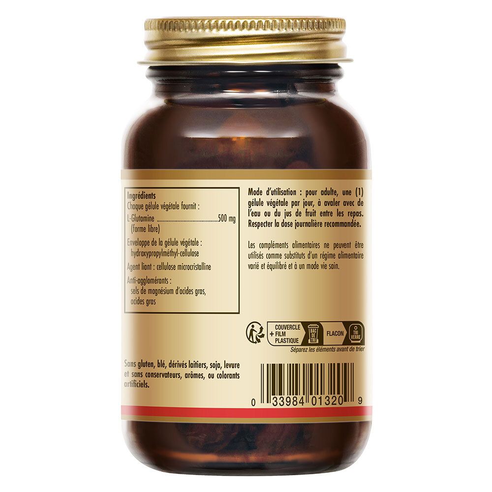 Retro del flacone. Elenco degli ingredienti. Informazioni sull'uso. Codice a barre e simbolo di riciclaggio.