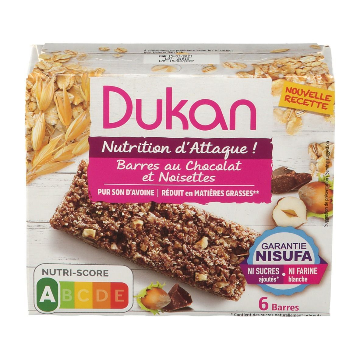 Dukan Barrette al Cioccolato e Nocciole