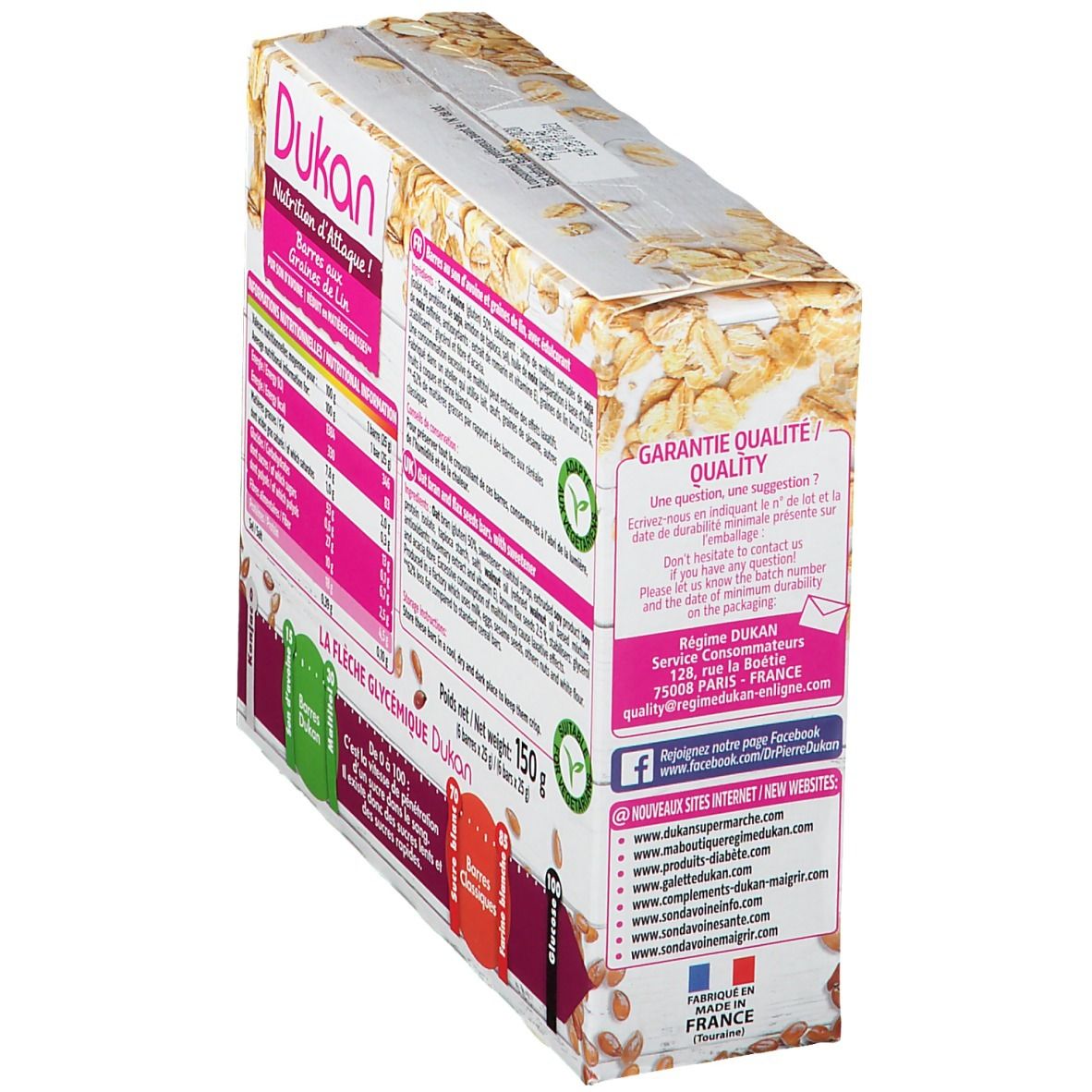 Dukan Barretta di Crusca d'Avena ai Semi di Lino
