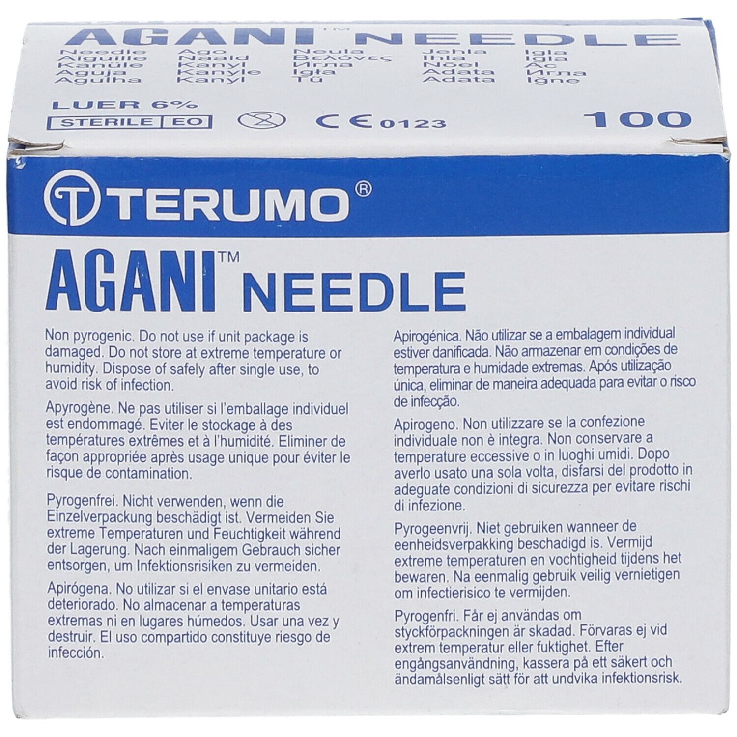 TERUMO® AGANI™ Needle 22G x 1 1/2 0,7 x 38 mm