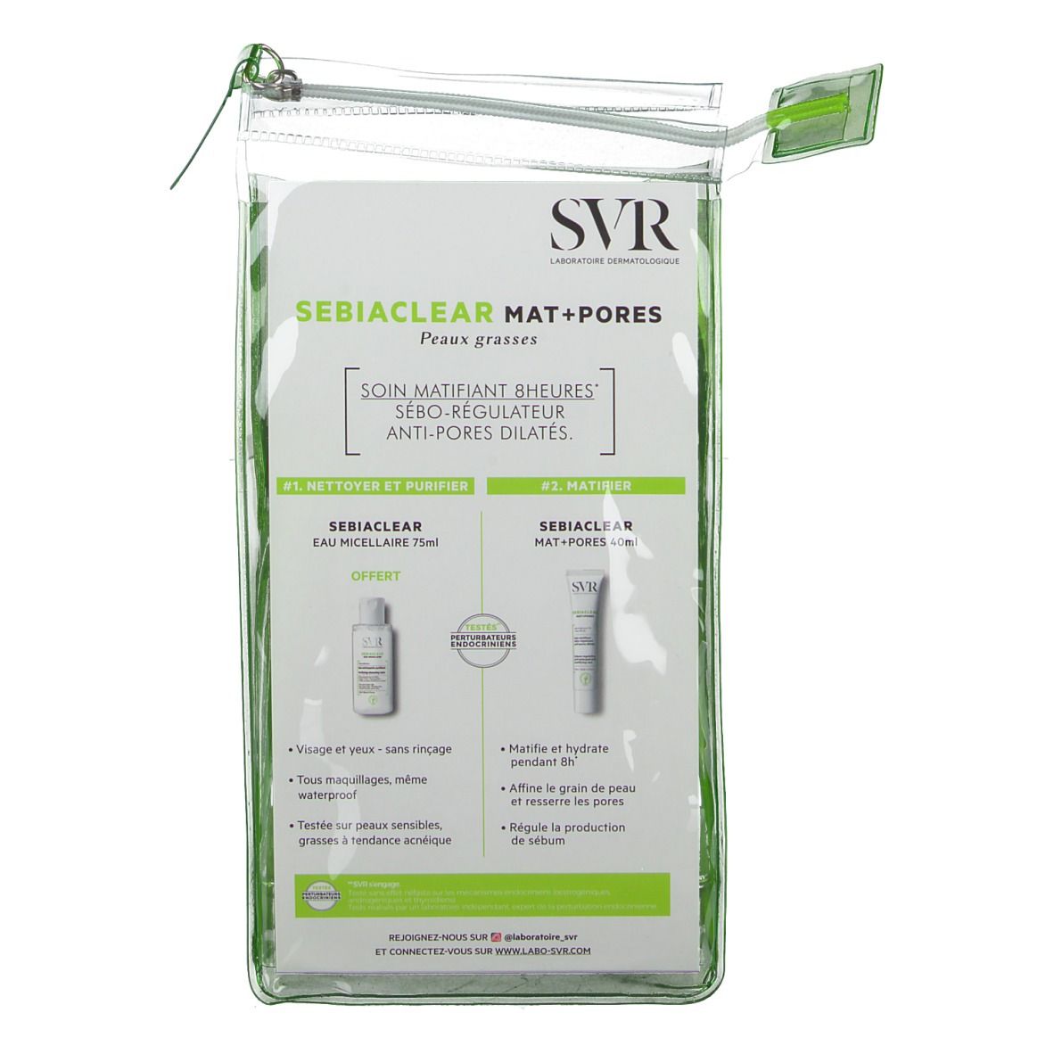 SVR Coffret Sebiaclear Mat+Pores 40ml + Micellar Water 75ml