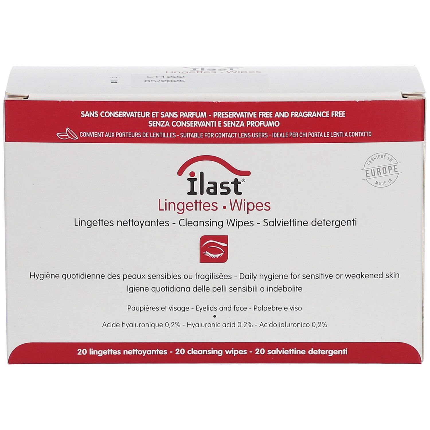 Ilast Cleansing Wipes Face Eyes