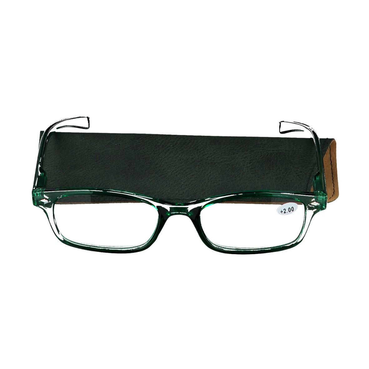 Pharma Glasses Reading Glasses Green +2