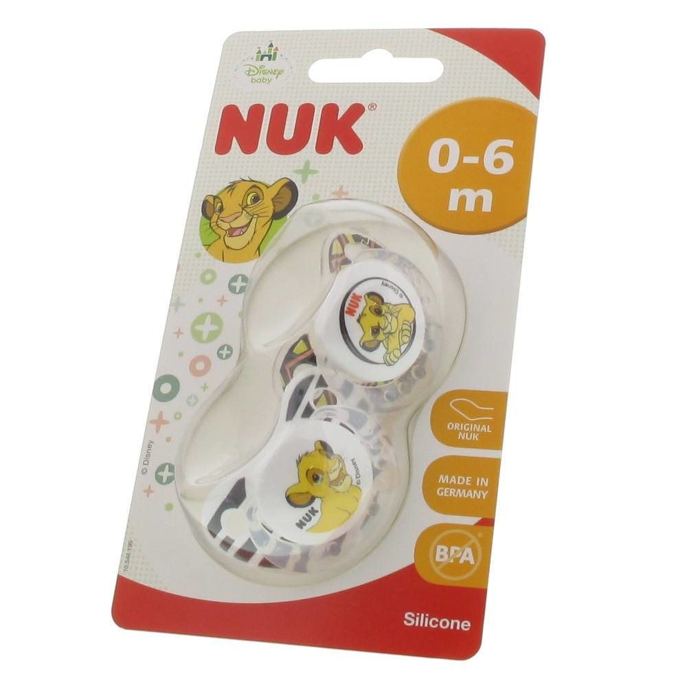 NUK Pacifier Duo Lion King 0-6 Months
