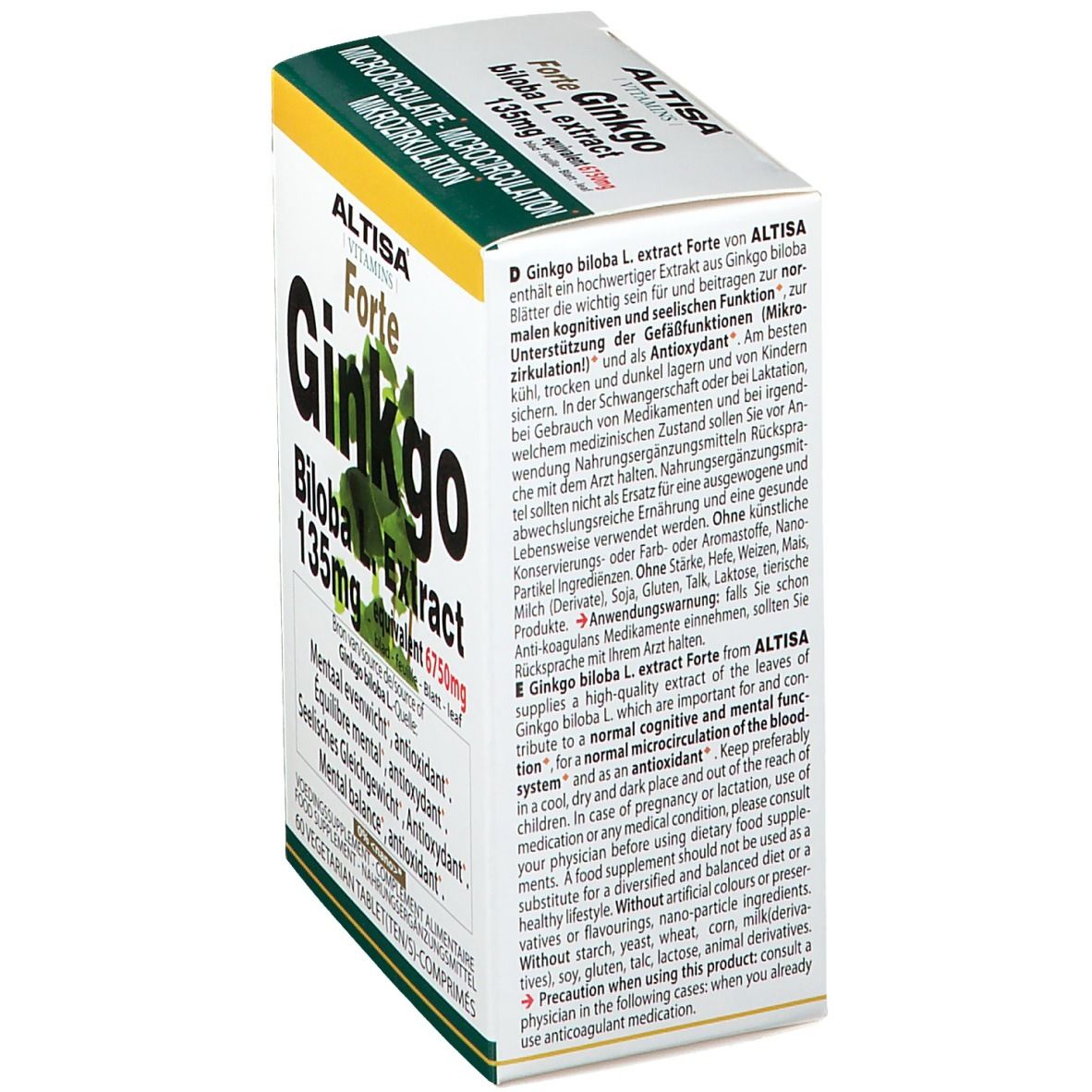Altisa Ginkgo Biloba Forte 135 mg