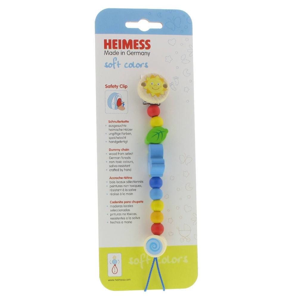 Heimess Pacifier Chain Wood Bird