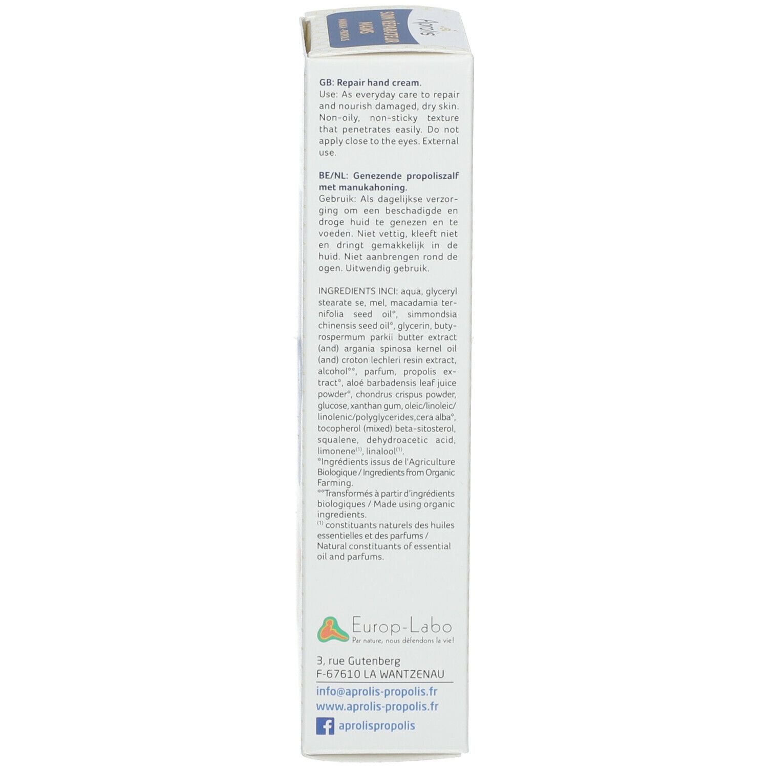 Aprolis Restorative Hand Care Honey Manuka
