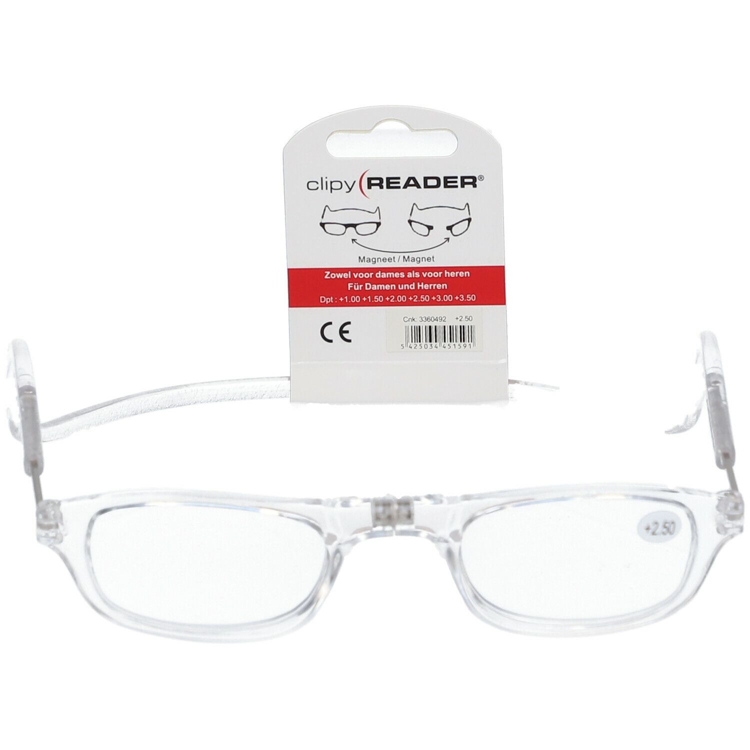 Pharmalens Clipyreader Transparant +2,50