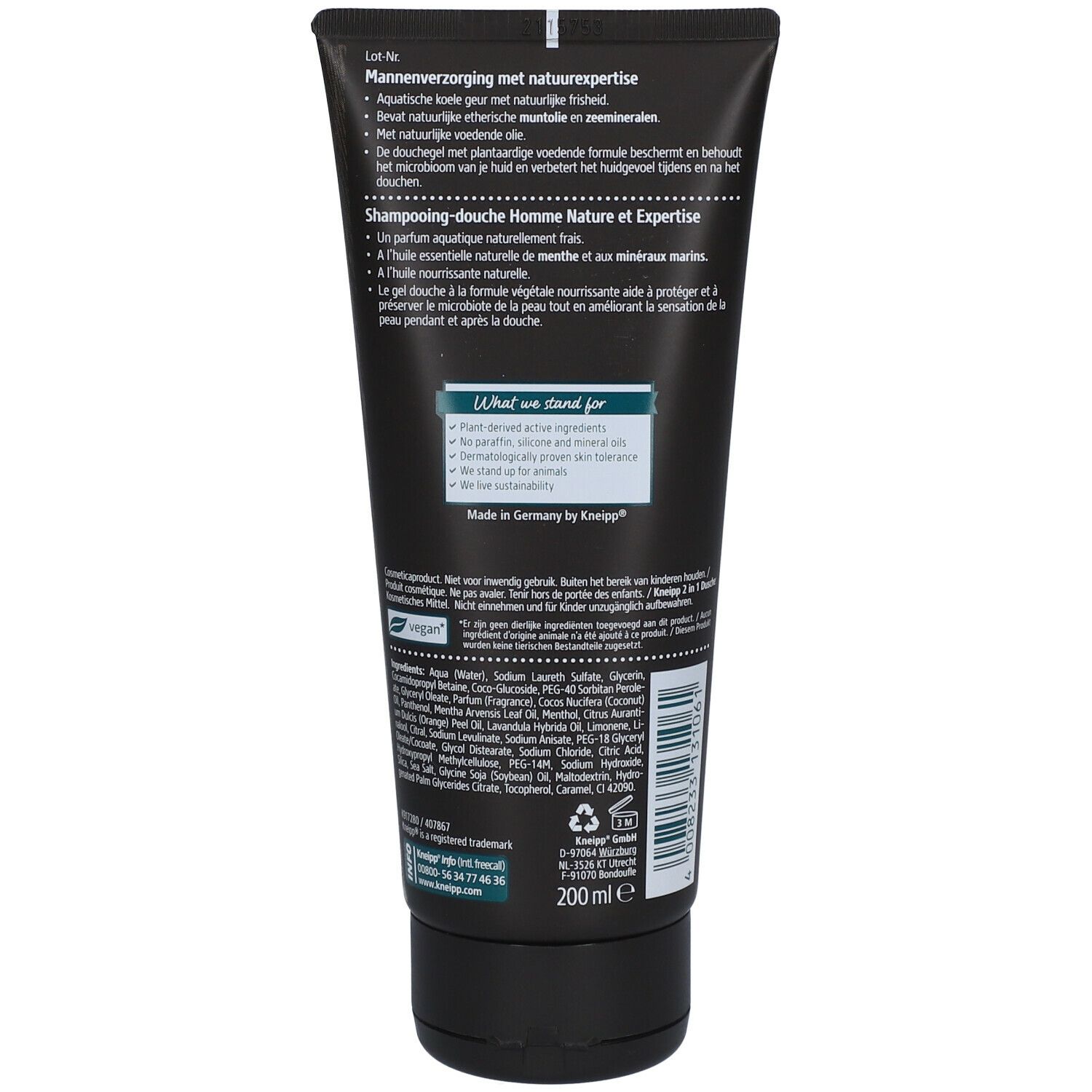 Kneipp Douche 2-en-1 Per Uomo Cool Freschezza