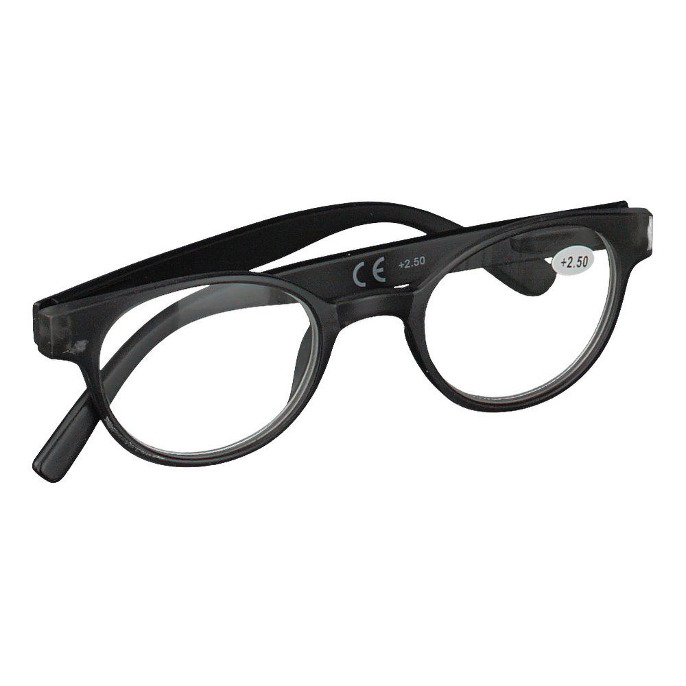 Pharmaglasses Occhiali da Lettura Tondi Grigio/Nero +2,50