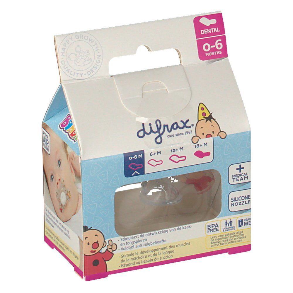 Difrax Dental Soother Bumba 0-6 Months