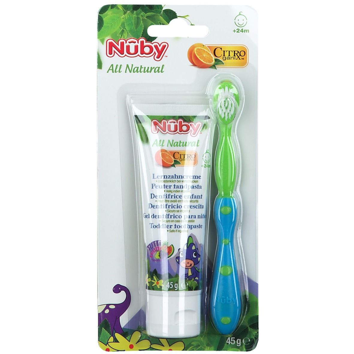 Nuby Citroganix Toothpaste 45g + Toothbrush PROMO