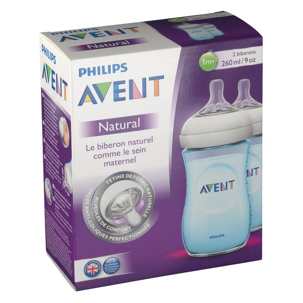 Avent Natural Feeding Bottle Blue Duo