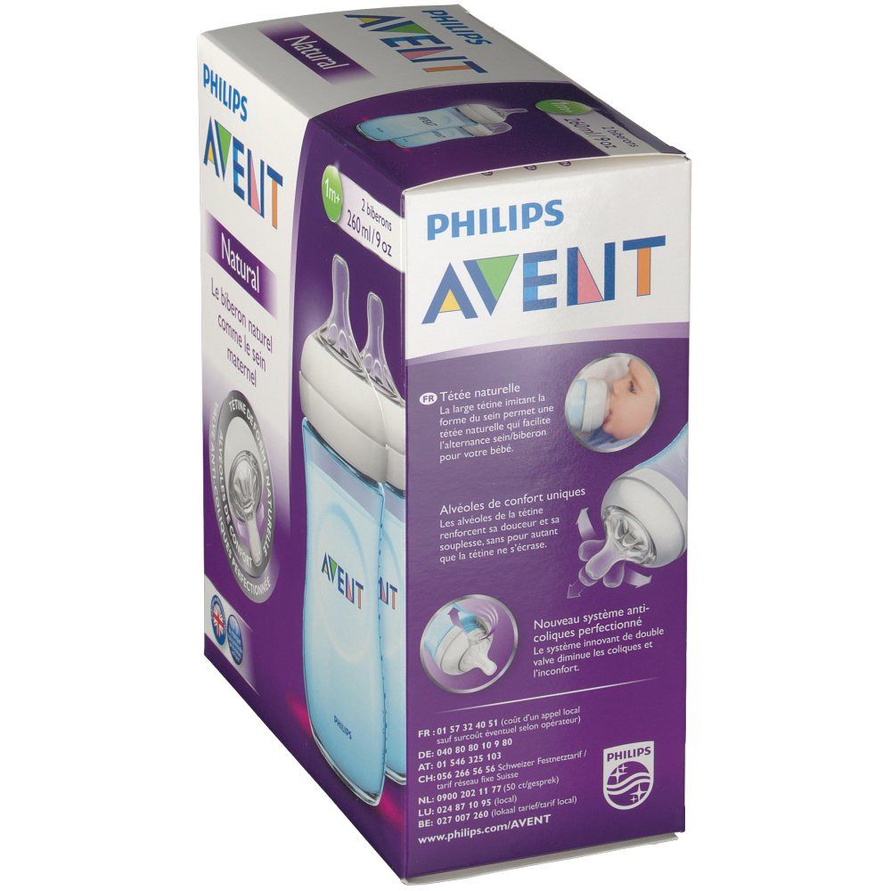 Avent Natural Feeding Bottle Blue Duo