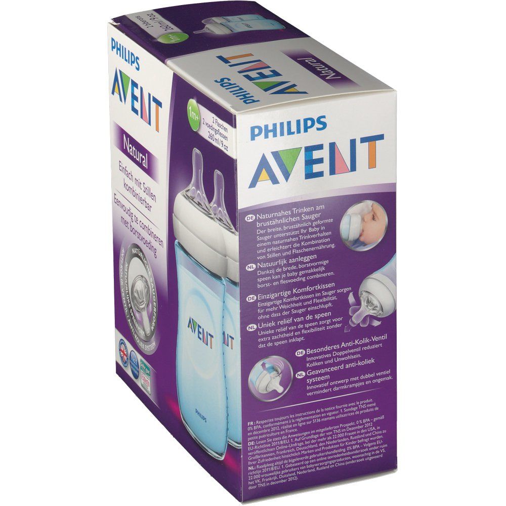 Avent Natural Feeding Bottle Blue Duo