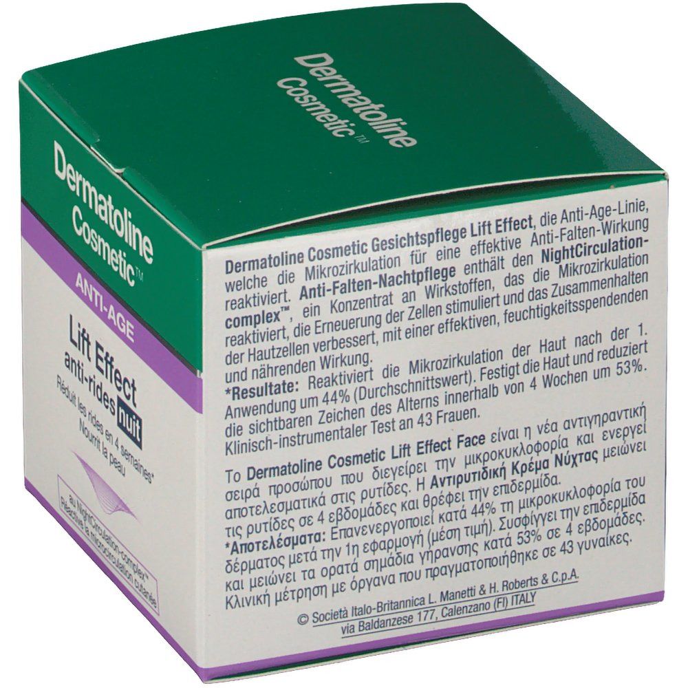 Dermatoline Cosmetic Lift Effect Anti-Rughe Crema Da Notte