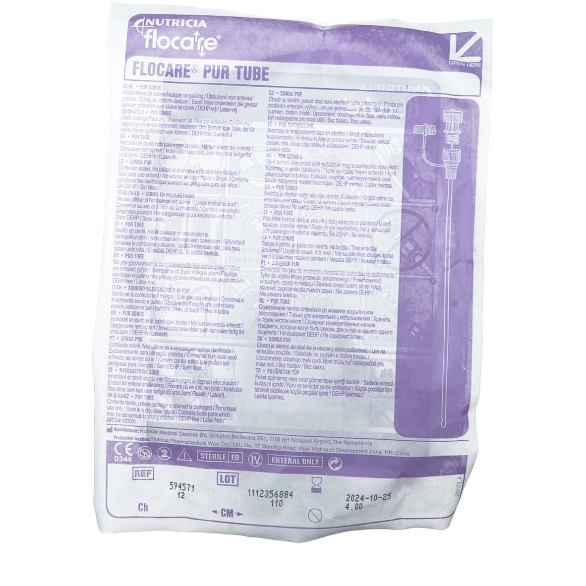 Nutricia Flocare Nasogastrische Pur Sonder Ch12 110cm 594571
