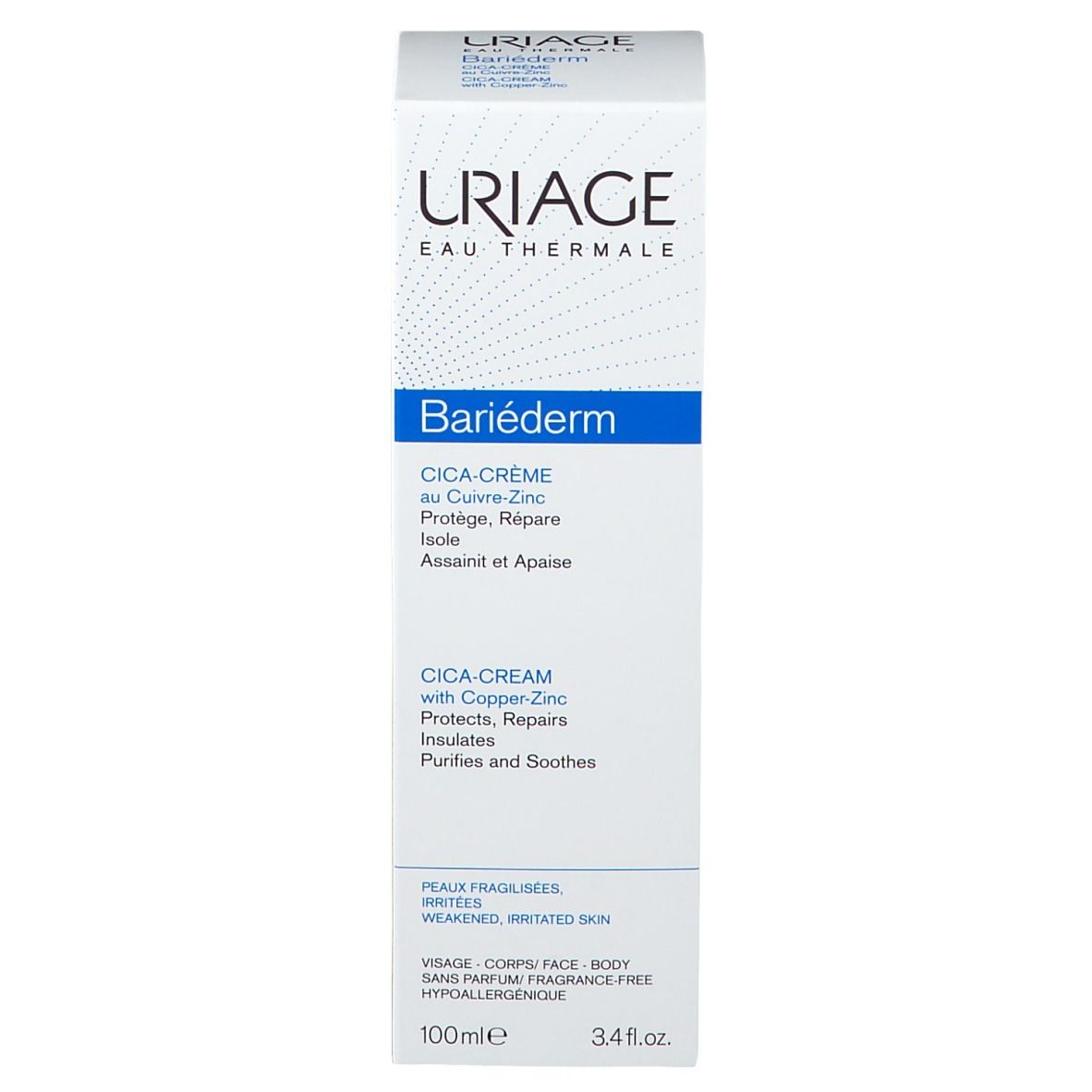 Uriage Bariéderm Cica-Crema con Rame-Zinco, 100ml.
