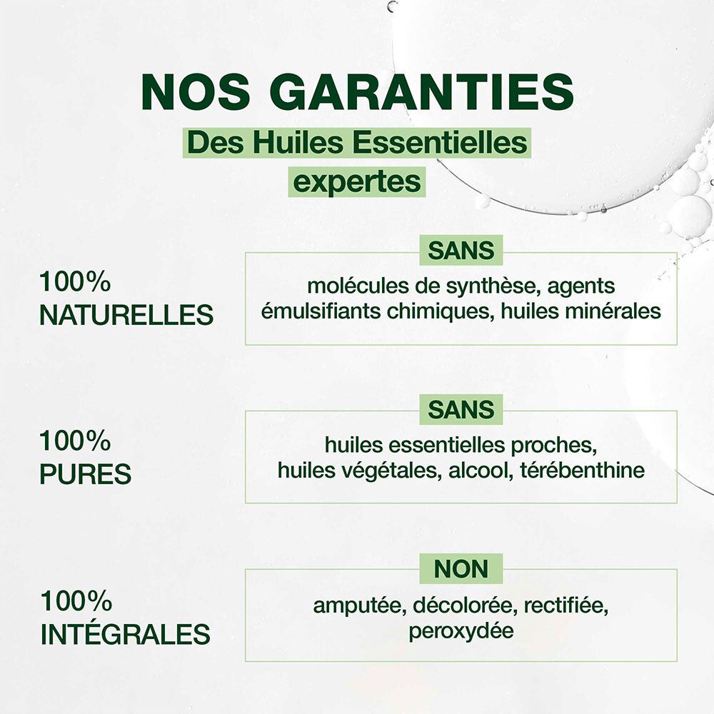 Testo: Nos garanties. 100% naturali, puri e integrali. Senza molecole sintetiche, ecc.