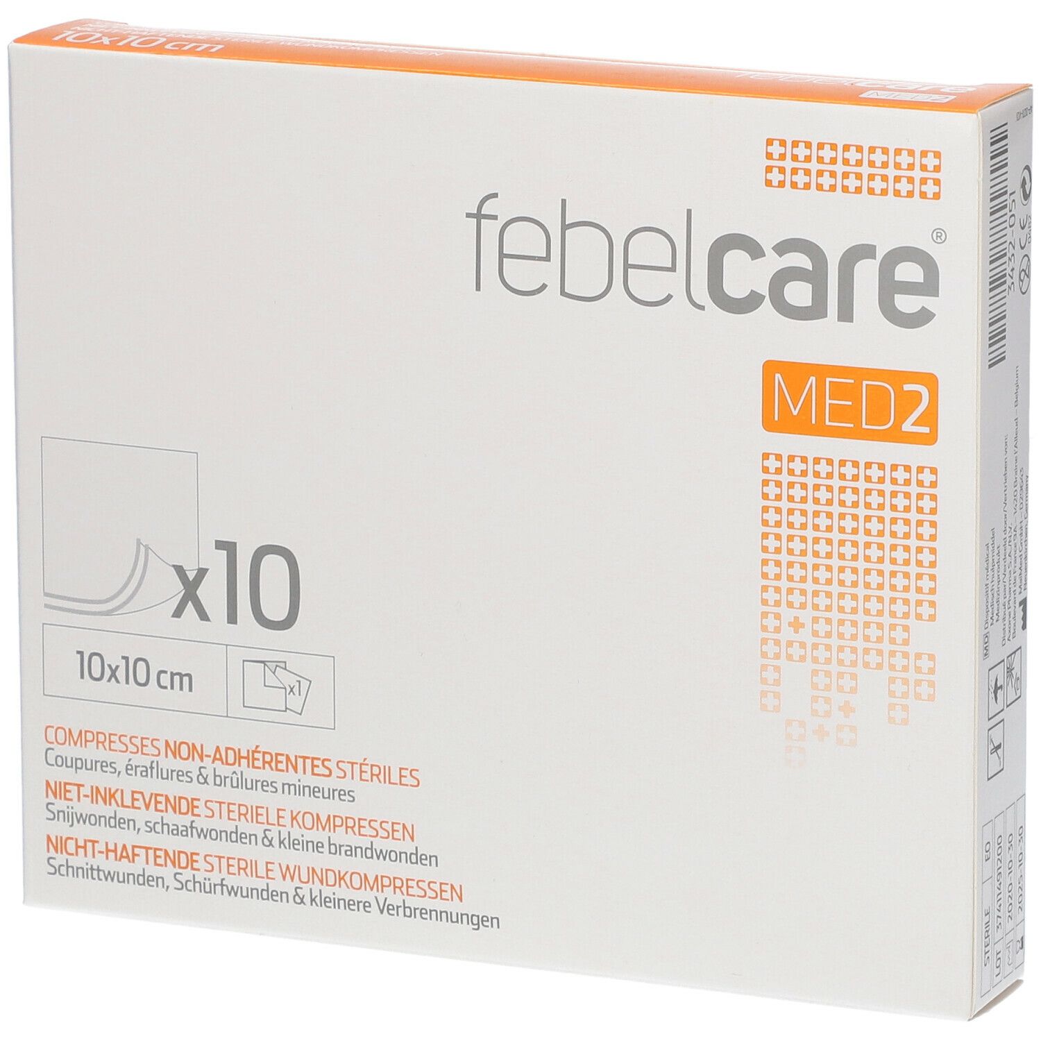 Febelcare Gauze Sterile Non-Adhesive 10x10cm