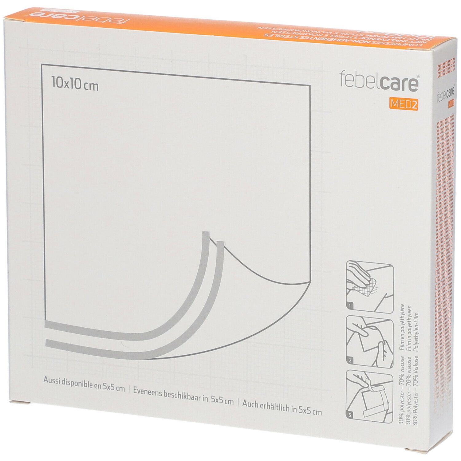 Febelcare Gauze Sterile Non-Adhesive 10x10cm