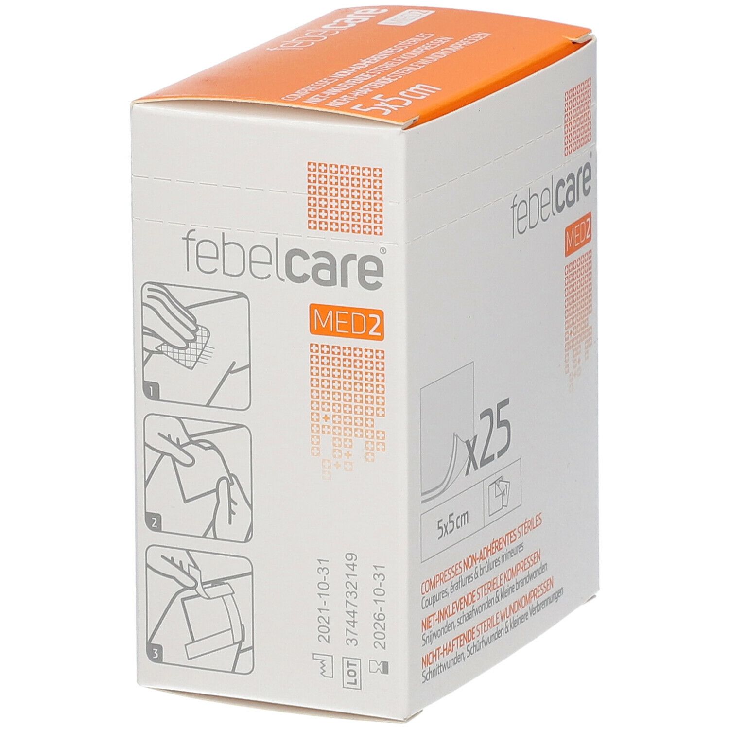 Febelcare Gauze Sterile Non-Adhesive 5x5cm