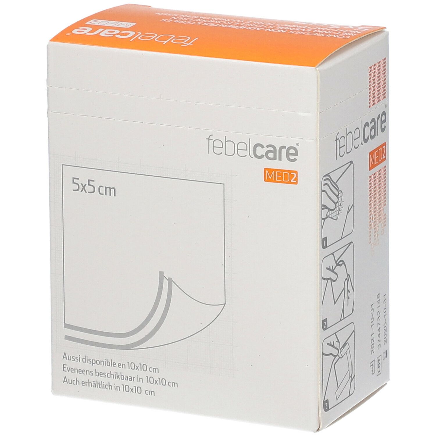 Febelcare Gauze Sterile Non-Adhesive 5x5cm