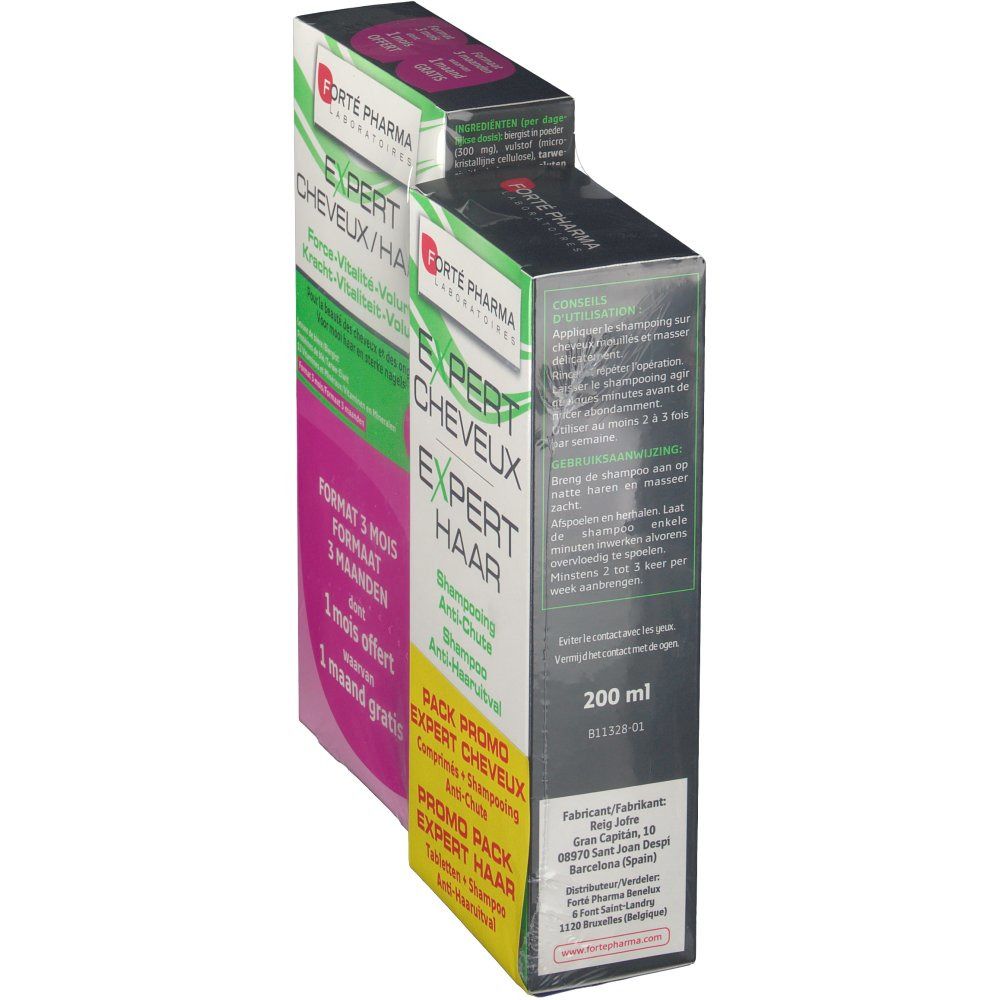 Forté Pharma Expert Capelli Tripack + Expert Capelli Shampoo 200ml