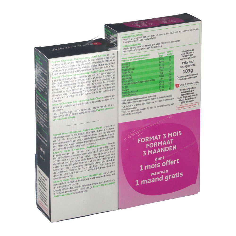 Forté Pharma Expert Capelli Tripack + Expert Capelli Shampoo 200ml