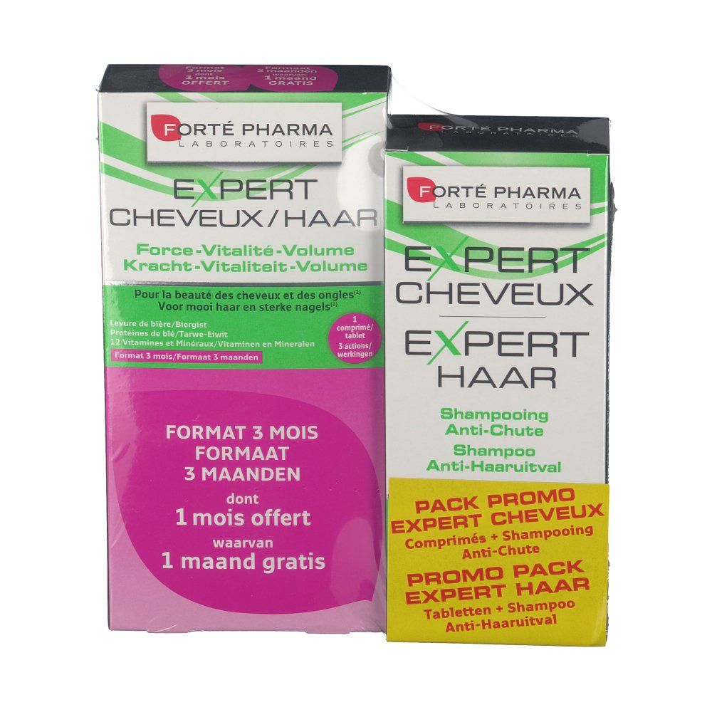 Forté Pharma Expert Capelli Tripack + Expert Capelli Shampoo 200ml