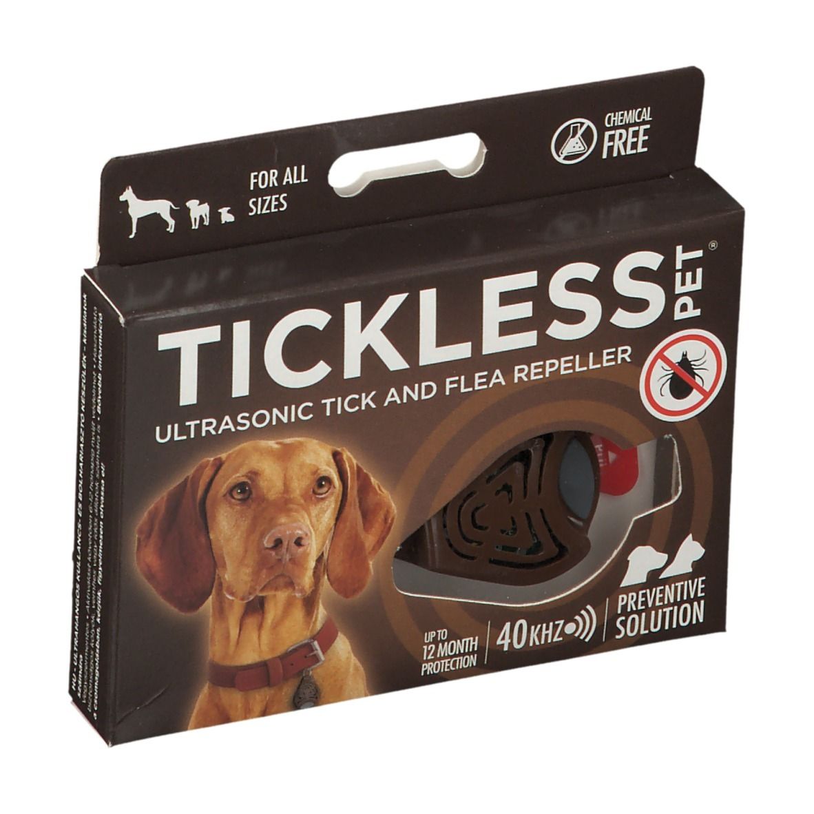 Tickless Espulsore Ultrasonico Zecca/Pulce Marrone