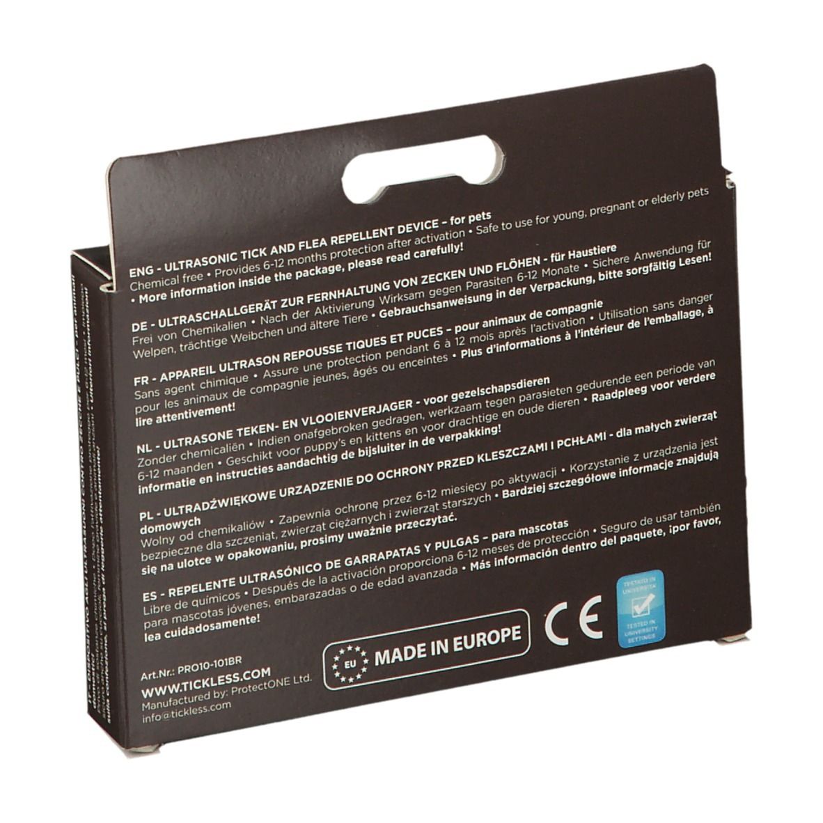 Tickless Espulsore Ultrasonico Zecca/Pulce Marrone