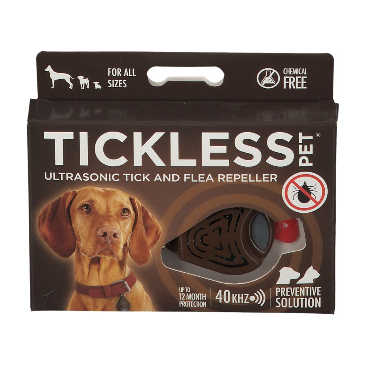 Tickless Espulsore Ultrasonico Zecca/Pulce Marrone