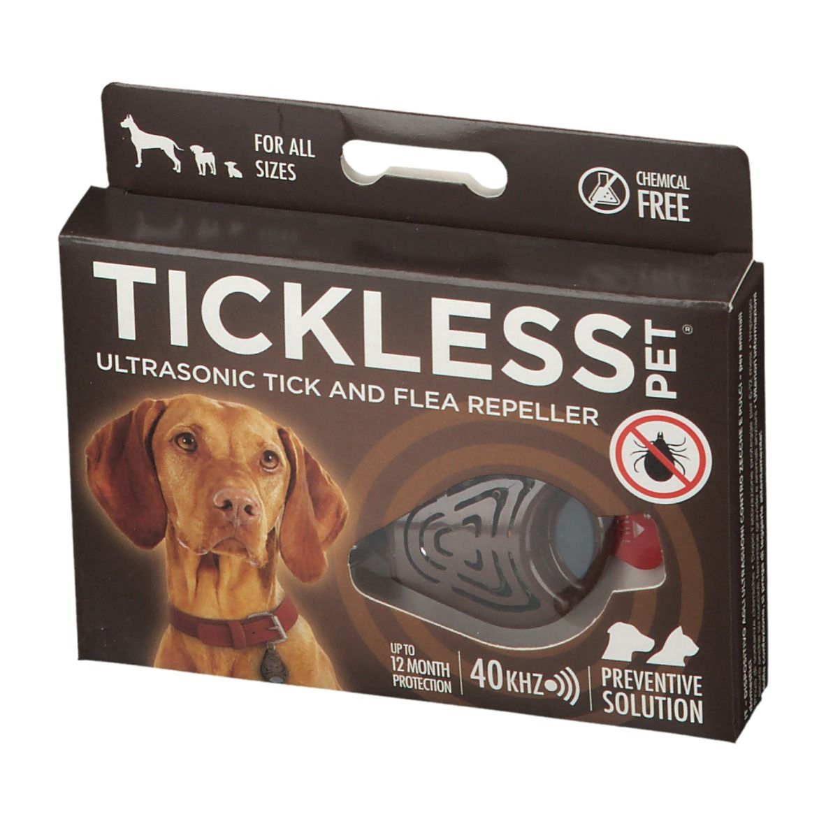 Tickless Espulsore Ultrasonico Zecca/Pulce Marrone