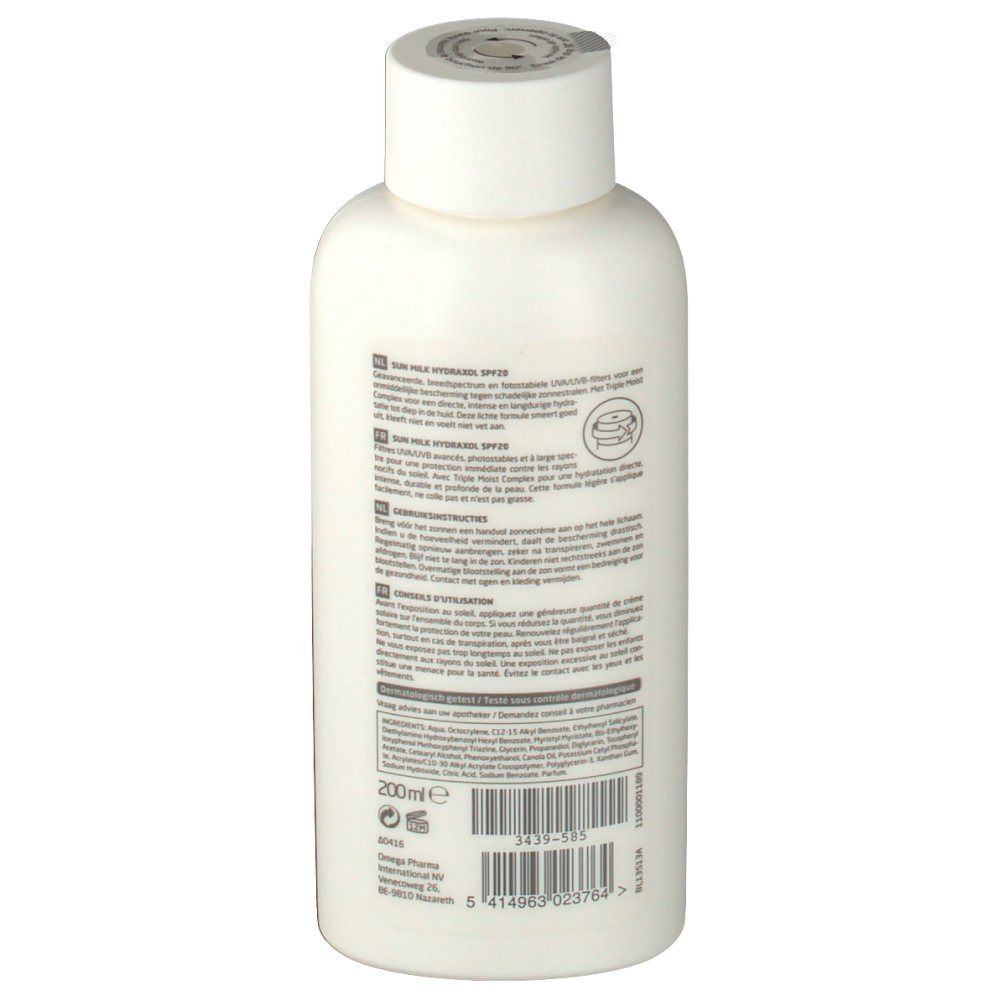 Bodysol Hydraxol Latte Solare SPF20