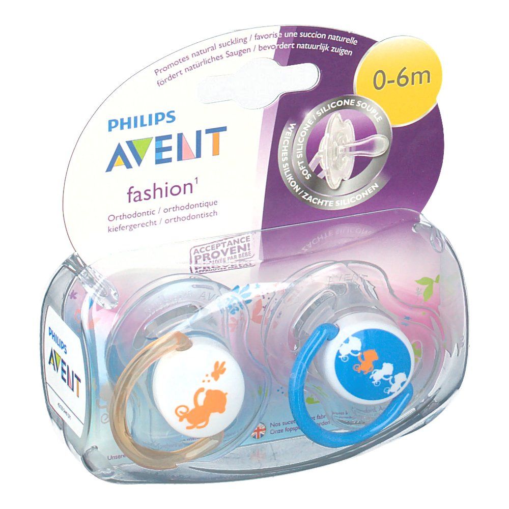 Avent Pacifier Fashion Monkey Flower 0-6 Months