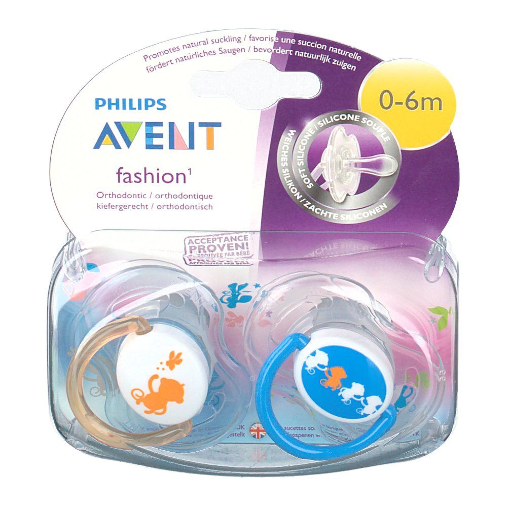 Avent Pacifier Fashion Monkey Flower 0-6 Months