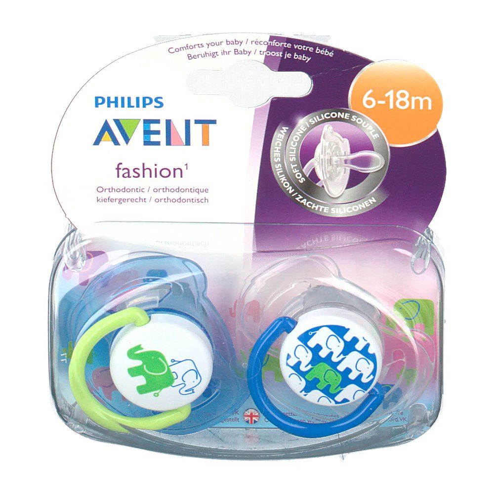 Avent Pacifier Fashion Elephant 6-18 Months