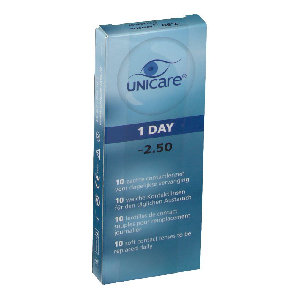 Unicare Daily Contact Lenses -2.50