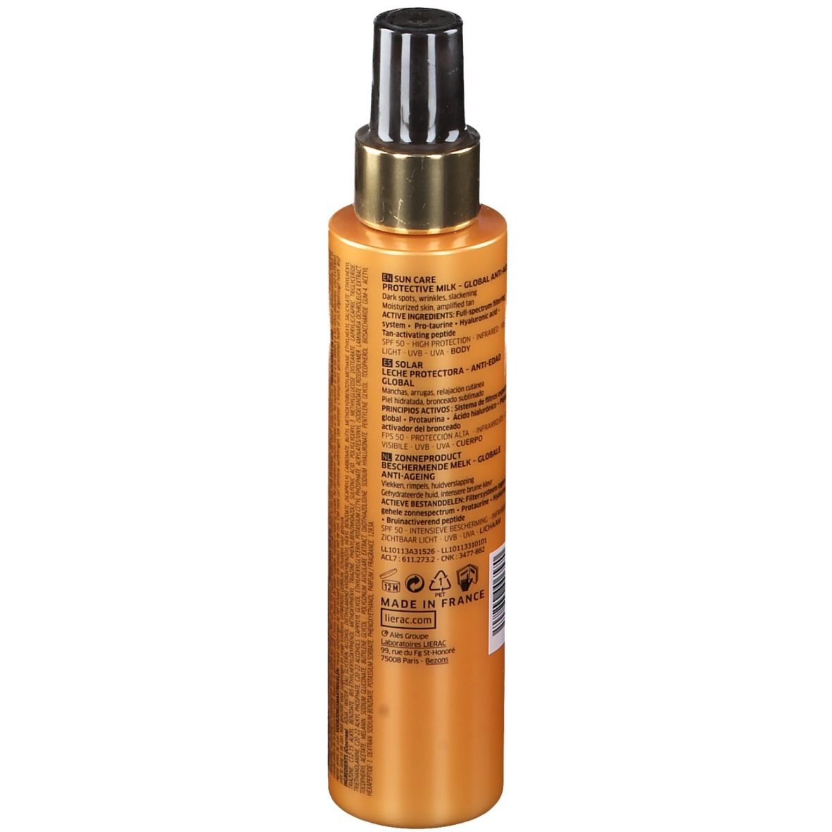 Lierac Sunissime Latte Per Il Corpo Protettore Energizzante SPF50