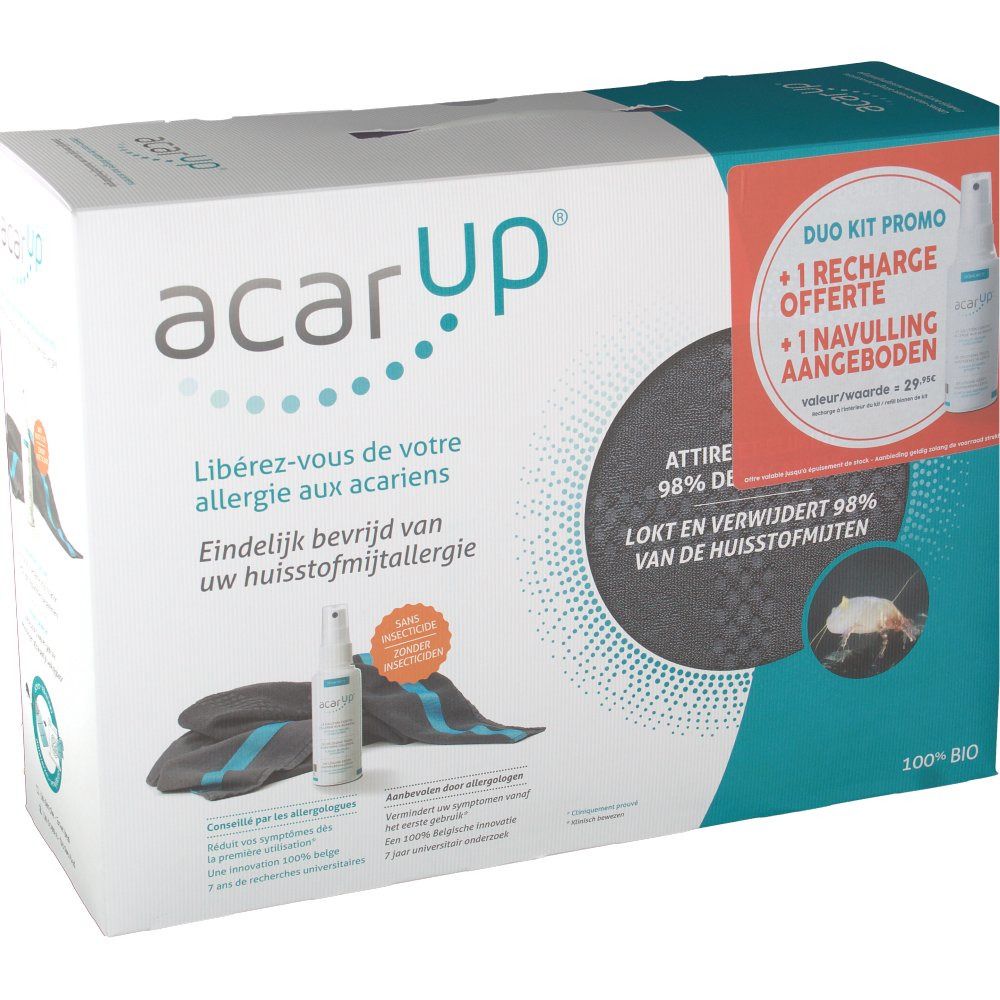 Acar'Up Anti-Acari Della Polvere 2 Tessile + 2 x 100 ml Spray